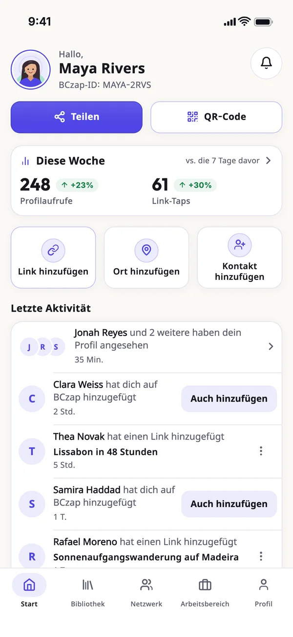 Sieh, wer dein Profil ansieht