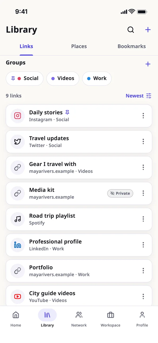 All your links in one place