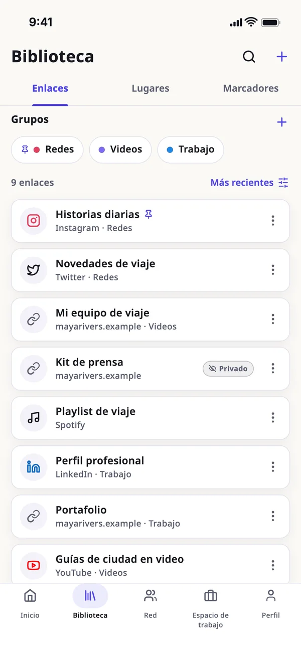 Todos tus enlaces en un lugar